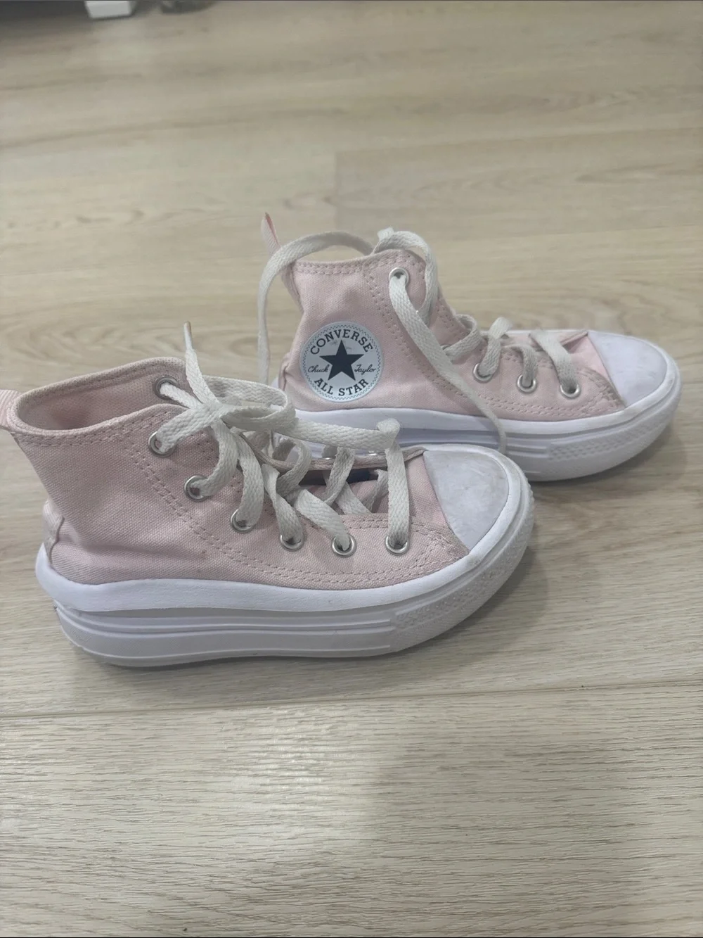 Converse Kids Pink High-Top Platform All Star Sneakers